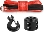 Synthetic Winch Rope, 1/4'' X 50ft 10,000lbs Line With Red. Fixed Price $46.15.