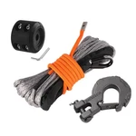 Ucreative 1/4 Inch X 50 Feet Synthetic Winch Rope Reinforced, Gray. Fixed Price $39.77.