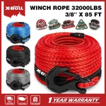X-bull 32000lbs Winch Rope Synthetic 3/8" X 85ft Recovery Truck 4wd 4 Color. Fixed Price $78.90.