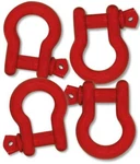 8-1/2 Ton Mega Patriot Red Powdercoated 1 Inch D-shackles (set Of 4). Fixed Price $189.99.