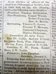 1809 Newspaper Thomas Jefferson Elected American Philosophical Society President. Fixed Price $40.00.