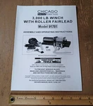 Chicago Winch Model 91781 Assembly And Operating Instructions, Used. Fixed Price $10.00.