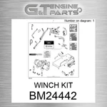 Bm24442 Winch Kit Fits John Deere (surplus Open Box). Fixed Price $1556.00.