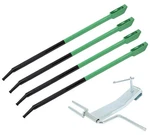 4pk Black & Green Winch Bar W/ Tie Down Ratchet Strap Winder For Flatbed Trailer. Fixed Price $124.99.