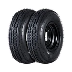 Garveetech 2-pack Trailer Tire On Rim Tires And 4 Lug In Pcd 8 I.... Fixed Price $70.93.