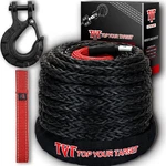 Tyt Synthetic Winch Rope Kit - 1/2" X 92' With 32000 Lbs Strength Black Off-road. Fixed Price $99.99.