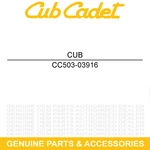 Cub Cadet 503-03916 Tailgate Cable Eps Yellow Vehicle Utility M750 M550 4x4 2022. Fixed Price $23.95.