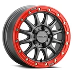Raceline A14 Alpha Beadlock Wheels - 15 In. X 7 Gunmetal/red. Fixed Price $339.00.