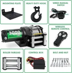 Stimulater 3000 Lb Atv Electric Winch 12v W/ Steel Cable, Hook & Ip67 Waterproof. Fixed Price $122.19.