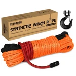 Stegodon Synthetic Recovery Rope Winch Line Fit 10000lbs 1/4''x50' Cable Orange. Fixed Price $49.90.