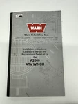 Warn A2000 Atv Winch Owner's Operator's Parts Manual, 21972rev.p0. Fixed Price $19.76.