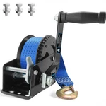 Aofcreli Boat Trailer Winch 1600lbs Hand With 26ft 1600lbs, Black. Fixed Price $45.72.