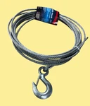 1/4" X 25" Winch Cable With Hook, 7 19 Galvanized Aircraft #7528 Amztd. Fixed Price $44.60.
