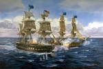 "lady Luck Was An American" - Tom Freeman Naval Art U.s.s. Constellation 1812. Fixed Price $150.00.