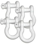 8-1/2 Ton (it's Big!) 1 Inch Mega D-shackles White Powdercoated (set Of 4). Fixed Price $189.99.