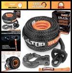 All-top Synthetic Winch Rope With Hook, 9/16in X 76ft, 35000 Lbs. Fixed Price $196.99.