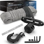 Nilight Synthetic Winch Rope Kit 1/4 Inch X 50 Feet Line Cable For Atv Utv. Fixed Price $42.99.
