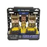 Polaris 1.5" X 15' 5,500 Lb Ratchet Strap (2-pack), Part. Fixed Price $45.99.
