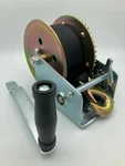 Torin 1600lbs Capacity Heavy Duty Manual Hand Crank Winch, 32.8ft Nylon Strap. Fixed Price $40.99.