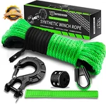 Synthetic Winch Rope Kit 1/4 X 50 10000 Lbs 4x4 Off Road Green Jps1450og. Fixed Price $40.03.