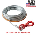 Winch Cable Steel Core Wire Rope 3/8" X 50' 15200 Lbs For Suv Truck Towing, New. Fixed Price $34.42.