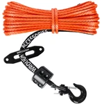 Wrough 1/4 Synthetic Winch Rope Kit In X 50 Ft 10000lbs Strength Atv. Fixed Price $59.22.