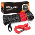Autobots Synthetic Winch Rope 1/4" X 50 Ft Max 9500lbs 50ft, Red. Fixed Price $43.98.