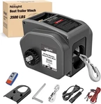 Nilight Boat Winch For Trailer 3500 Lbs Portable Electric With Steel Cable Gray. Fixed Price $152.99.