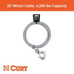 25' Winch Cable With Snap Hook (4,200 Lbs.). Fixed Price $50.99.