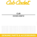 Cub Cadet 503-00872 Hitch Connector Challenger Cx750 Cx700 Cx500 Crew 700 500. Fixed Price $69.89.