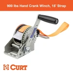 Hand Crank Winch With 15' Strap & Bow Loop (900 Lbs, 6.5" Handle). Fixed Price $77.64.