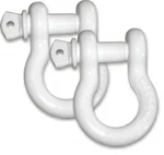 8-1/2 Ton (it's Big!) 1 Inch Mega D-shackles White Powdercoated (pair). Fixed Price $99.99.