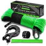 Tyt Off-road Winch Rope Kit - 3/16''x50', 8500 Lbs Green Synthetic Cable. Fixed Price $54.20.