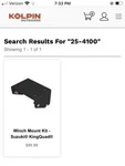 Cycle Country Kolpin Suzuki King Quad Winch Mount. Fixed Price $24.95.
