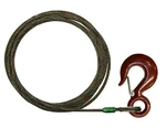 5/8" X 55' Winch Line Tow Cable Wire Rope Fixed Hook Latch Steel Core Usa. Fixed Price $201.94.