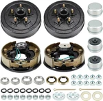 Uimoso Electric Trailer Brake Hub Drum Kit 5 On 4.5" 10x2-1/4" For 3500 Lbs Axle. Fixed Price $302.58.