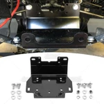 Black Steel Utv Front Winch Mounting Plate For Yamaha Grizzly Kodiak 700 2016-26. Fixed Price $35.95.
