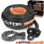 All-top Synthetic Winch Rope W/hook & Isolator, 1/2in X 92ft, 31500lbs Uhmwpe.... Fixed Price $187.00.