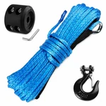 1/4 Inch X 50 Feet Synthetic Winch Rope 10,000lbs Line Cable With Hook And St.... Fixed Price $31.79.