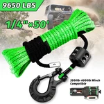 Tyt Synthetic Winch Rope Line Recovery Cable With Hook For 4wd Atv Utv Off-road. Fixed Price $38.99.
